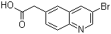 structure of CAS# 1022091-93-5, 3-Bromo-6-quinolineacetic acid