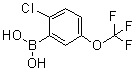 structure of CAS# 1022922-16-2, [2-Chloro-5-(trifluoromethoxy)phenyl]boronic acid