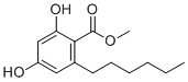 甲基2,4-二羟基-6-己基苯甲酸酯分子结构 (CAS 102342-63-2)