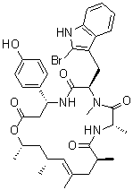 structure of CAS# 102396-24-7, (+)-Jasplakinolide
