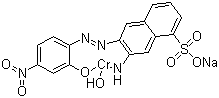 CAS # 10241-21-1, Acid Green 12, [6-Amino-5-[(2-hydroxy-4-nitrophenyl)azo]-1-naphthalenesulfonato(3-)]hydroxychromate(1-) sodium, Telon Green BLL, Triamet Green BL, Visco Green B, Vitrolan Green BF, Vitrolan Green BL