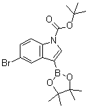 1-叔丁氧羰基-5-溴吲哚-3-硼酸频哪醇酯分子结构 (CAS 1024677-85-7)
