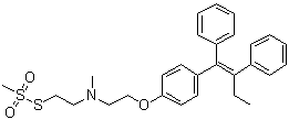 CAS 登录号：1025678-19-6, 甲烷硫代磺酸 S-[2-[[2-[4-(1,2-二苯基-1-丁烯-1-基)苯氧基]乙基]甲基氨基]乙基]酯