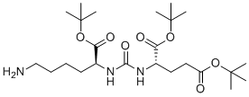 structure of CAS# 1025796-31-9, (S)-di-tert-butyl 2-(3-((S)-6-amino-1-(tert-butoxy)-1-oxohexan-2-yl)ureido)pentanedioate
