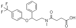 structure of CAS# 1026723-45-4, 4-[Methyl[3-phenyl-3-[4-(trifluoromethyl)phenoxy]propyl]amino]-4-oxobutanoic acid