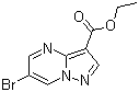 structure of CAS# 1027511-41-6, 6-溴吡唑并[1,5-a]嘧啶-3-羧酸乙酯