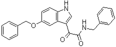 alpha-氧代-5-苄氧基-N-苄基-1H-吲哚-3-乙酰胺分子结构 (CAS 102754-41-6)