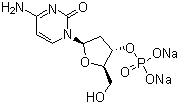 2'-脱氧-3'-胞苷酸二钠盐分子结构 (CAS 102814-05-1)