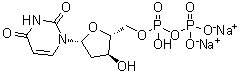 2'-脱氧尿苷 5'-(二磷酸三氢酯)二钠盐分子结构 (CAS 102814-06-2)