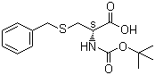 structure of CAS# 102830-49-9, N-(叔丁氧羰基)-S-(苯基甲基)-D-半胱氨酸