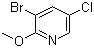 3-溴-5-氯-2-甲氧基吡啶分子结构 (CAS 102830-75-1)