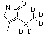 3-(五氘乙基)-1,5-二氢-4-甲基-2H-吡咯-2-酮分子结构 (CAS 1028809-94-0)
