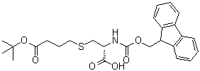 structure of CAS# 102971-73-3, (R)-4-[[2-羧基-2-[[芴甲氧羰基]氨基]乙基]硫基]丁酸叔丁酯