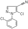 5-氯-1-(2-氯苯基)-1H-吡唑-4-甲腈分子结构 (CAS 102996-34-9)