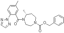 structure of CAS# 1030377-31-1, (5R)-5-甲基-4-[5-甲基-2-(2H-1,2,3-三唑-2-基)苯甲酰基]-1,4-二氮杂环庚烷-1-羧酸苄酯
