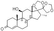 CAS # 103094-10-6, 11beta-Hydroxy-16alpha-methyl-17,20:20,21-bis(methylenedioxy)pregn-4-en-3-one