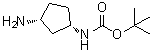N-[(1S,3R)-3-氨基环戊基]氨基甲酸叔丁酯分子结构 (CAS 1031335-25-7)