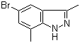 structure of CAS# 1031417-71-6, 5-Bromo-3,7-dimethyl-1H-indazole