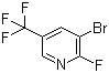 structure of CAS# 1031929-01-7, 3-Bromo-2-fluoro-5-(trifluoromethyl)pyridine
