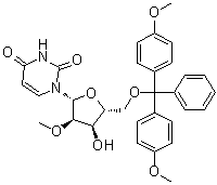 5'-O-(4,4'-二甲氧基三苯甲基)-2'-O-甲基尿苷分子结构 (CAS 103285-22-9)