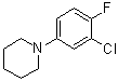 structure of CAS# 1033201-89-6, 1-(3-Chloro-4-fluorophenyl)piperidine