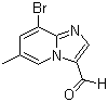 8-溴-6-甲基咪唑并[1,2-a]吡啶-3-甲醛分子结构 (CAS 1033202-08-2)