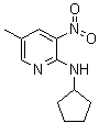 structure of CAS# 1033202-29-7, N-环戊基-5-甲基-3-硝基-2-吡啶胺