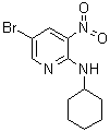 structure of CAS# 1033202-38-8, 5-Bromo-N-cyclohexyl-3-nitro-2-pyridinamine