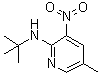 structure of CAS# 1033202-70-8, N-叔丁基-5-甲基-3-硝基-2-吡啶胺
