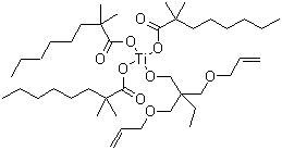 CAS # 103334-85-6, Organo-Titanate LICA 01, [2,2-Bis[(2-propenyloxy)methyl]-1-butanolato-O,O',O'']tris(neodecanoato-O)titanium