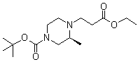 CAS 登录号：1033717-61-1, (3S)-4-(3-乙氧基-3-氧代丙基)-3-甲基哌嗪-1-羧酸叔丁酯