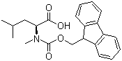 Fmoc-N-甲基-L-亮氨酸分子结构 (CAS 103478-62-2)