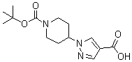 CAS 登录号：1034976-50-5, 1-[1-(叔丁氧羰基)哌啶-4-基]-1H-吡唑-4-羧酸
