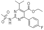 CAS 登录号：1035595-71-1, 4-(4-氟苯基)-6-(异丙基)-2-[(甲基磺酰基)氨基]-5-嘧啶羧酸乙酯