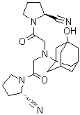 CAS # 1036959-23-5, (2S)-1-[[[2[(2S)-2-Cyanopyrrolidin-1-yl]-2-oxoethyl][(3-hydroxytricyclo[3.3.1.1(3,7)]dec-1-yl)-amino]]acetyl]-pyrrolidine-2-carbonitrile