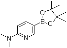 structure of CAS# 1036991-24-8, 2-(Dimethylamino)pyridine-5-boronic acid pinacol ester