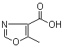 structure of CAS# 103879-58-9, 5-甲基-1,3-恶唑-4-甲酸