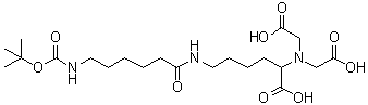 CAS 登录号：1039123-88-0, 2-[二(羧甲基)氨基]-6-[6-[(叔丁氧羰基)氨基]己酰氨基]己酸
