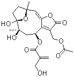 CAS 登录号：103994-39-4, 2-(羟基甲基)-2-丙烯酸(4S,6R,7S,10R)-3-[(乙酰氧基)甲基]-2,4,5,6,7,8,9,10-八氢-6,7-二羟基-6,10-二甲基-2-氧代-7,10-环氧(11E)-环癸五烯并[b]呋喃-4-基酯