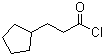 structure of CAS# 104-97-2, Cyclopentylpropionyl chloride