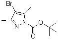 structure of CAS# 1040276-87-6, 4-Bromo-3,5-dimethylpyrazole-1-carboxylic acid tert-butyl ester
