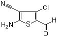 2-Amino-3-cyano-4-chlorothiophene-5-carboxaldehyde molecular structure (CAS 104366-23-6)