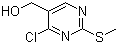 structure of CAS# 1044145-59-6, 4-Chloro-2-(methylthio)-5-pyrimidinemethanol