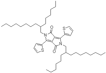 2,5-Bis(2-hexyldecyl)-2,5-dihydro-3,6-di-2-thienylpyrrolo[3,4-c]pyrrole-1,4-dione molecular structure (CAS 1044598-80-2)