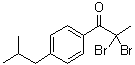 2,2-Dibromo-1-[4-(2-methylpropyl)phenyl]-1-propanone molecular structure (CAS 104483-05-8)