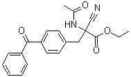 N-Acetyl-4-benzoyl-alpha-cyano-DL-phenylalanine ethyl ester molecular structure (CAS 104504-38-3)