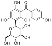 structure of CAS# 104669-02-5, 鸢尾酚酮 3-C-beta-D-吡喃葡萄糖苷