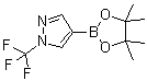 structure of CAS# 1046831-98-4, 4-(4,4,5,5-Tetramethyl-1,3,2-dioxaborolan-2-yl)-1-(trifluoromethyl)-1H-pyrazole