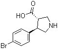 CAS 登录号：1047654-48-7, (3S,4R)-4-(4-溴苯基)吡咯烷-3-羧酸