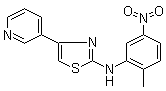 N-(2-甲基-5-硝基苯基)-4-(3-吡啶基)-2-氨基噻唑分子结构 (CAS 1048007-94-8)